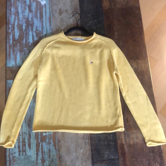 Tommy Hilfiger Yellow Pullover Unisex Sweatshirt Size M - Picture 3 of 5